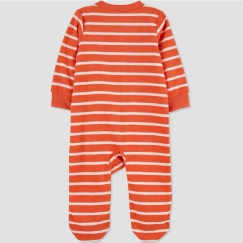 Carter's Just One You Halloween Pumpkin Fleece Sleep N' Play | NB - Picture 5 of 7
